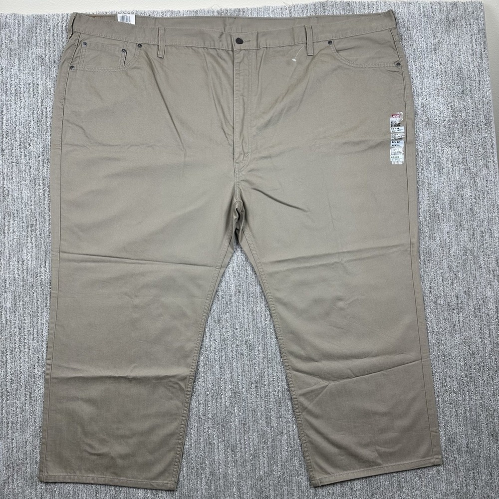 Levi's 559 Beige Relaxed Straight Jeans‎ Size W60 X L28 Big & Tall NWT